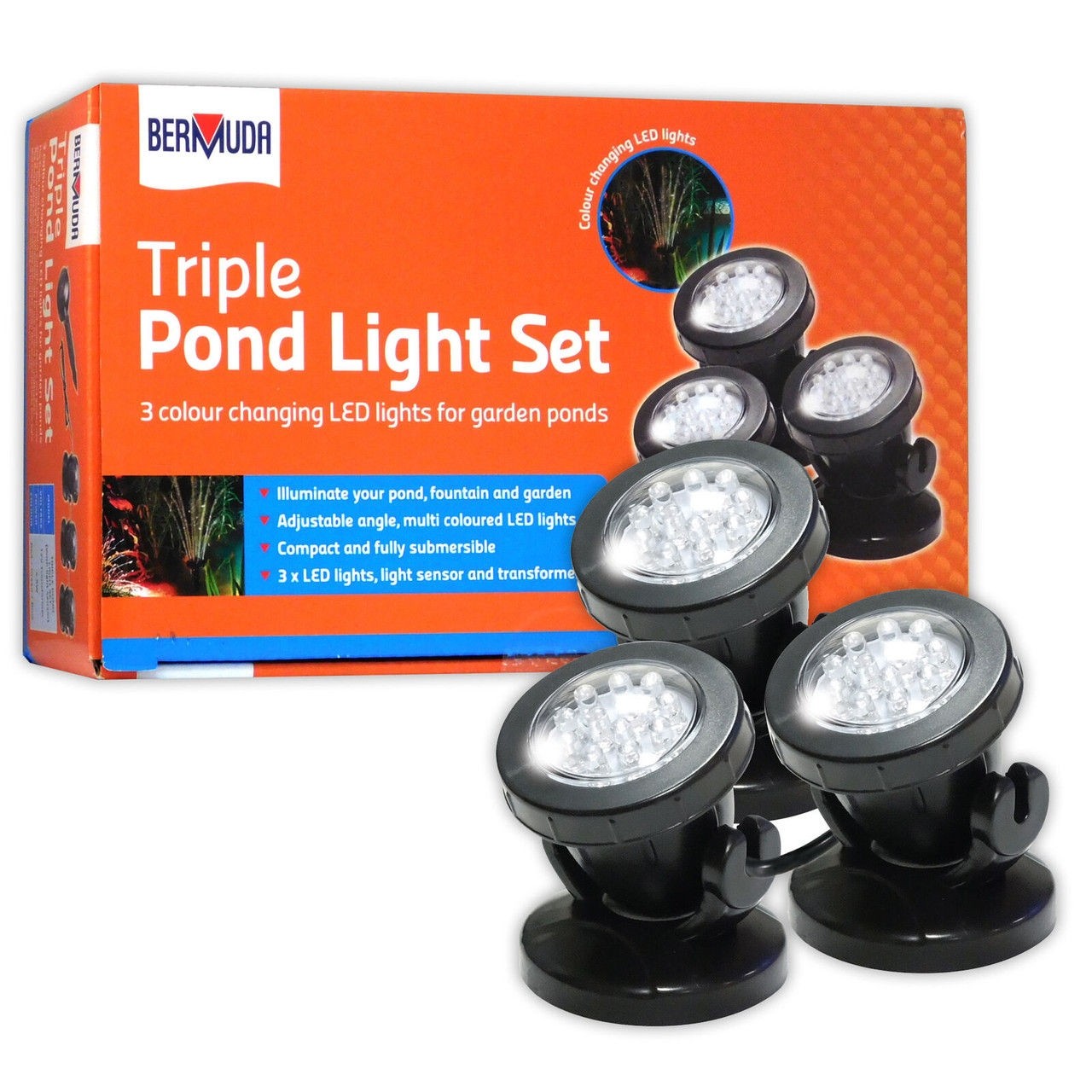 Bermuda Triple Pond Light Set