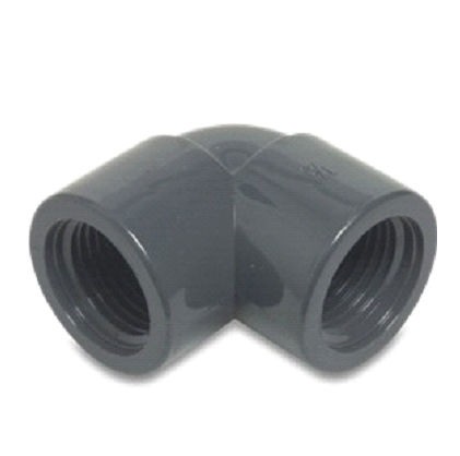 Grey PVC Pressure Threaded FBSP (x2) 90º Knuckle Elbow