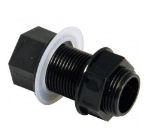 Overflow Straight Tank Connector 21.5mm - Black