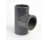 Grey PVC Pressure Threaded FBSP (x1) / Plain Tee
